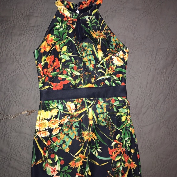New York & Company Dresses & Skirts - Floral navy blue dress